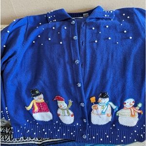 Snowman cardigan. Super cute!!! Storybook Knits